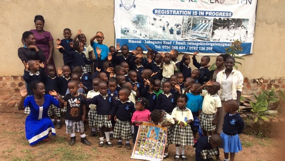 Children and teachers of the  kindergarten and primary school 