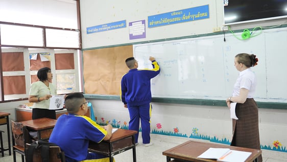 Volunteers teaching English in Chiang Mai