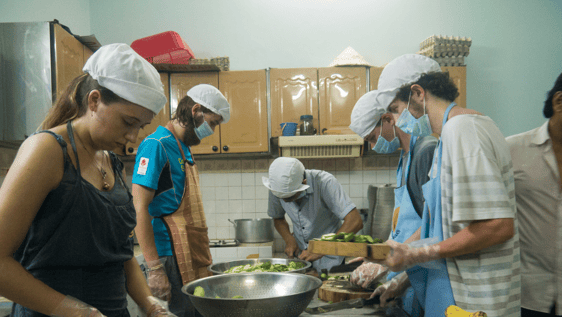 preparing food
