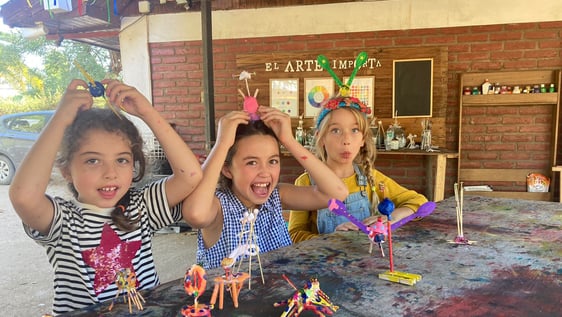 school children having fun