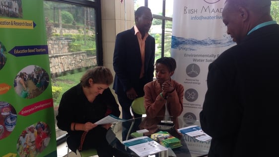 Our volunteers Joy Munezero and Leonie Zeuner during the World Science Day held at Kibuye, south west side of Rwanda