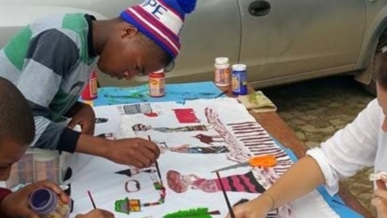 Art therapy with the banner making project