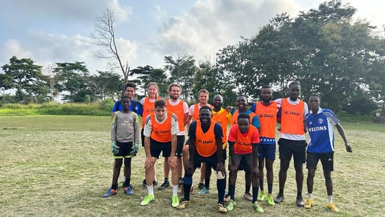Volunteers visiting our Atlas Sports Academy
