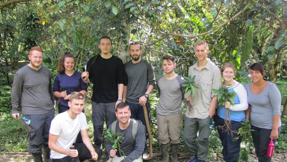 Our volunteer enjoying the wonders of the Jungle!
