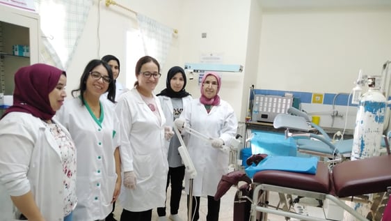Group of our local volunteers getting ready to receive local women and children for general diagnosis. 
