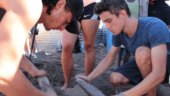 working on site