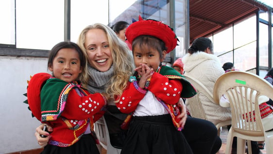 Our Volunteer being part of a Christmas festivity