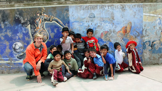 Volunteer at the sports program