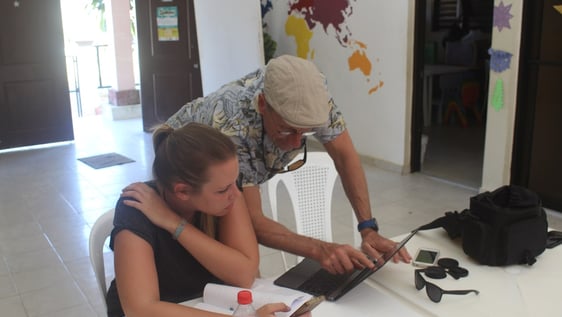 Volunteer at work