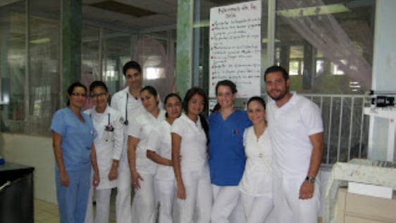 Volunteer at work in the hospital