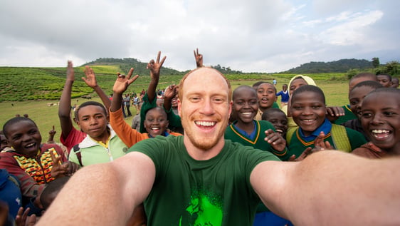 Our volunteer Pascal Borkhard after his class on Waste Management at GS Mukura
