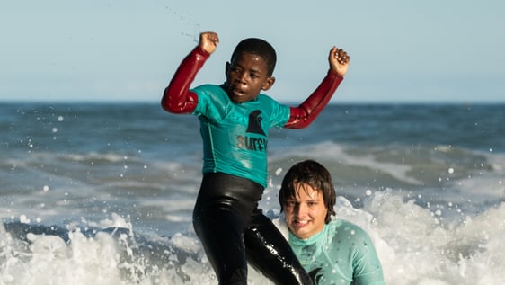 Surf session in Muizenberg.
