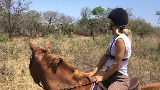 Horseback riding.