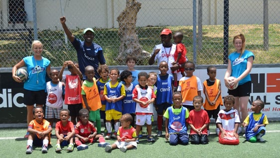 Sports volunteer in action